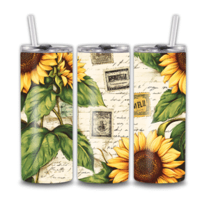 Postage Stamp, Sunflower Tumbler