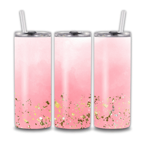 Customizable Pink and Gold Flakes