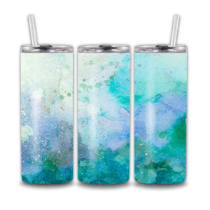 Blue and Green Watercolor Abstract Pattern