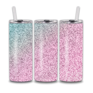 Green Blue and Pink Glitter