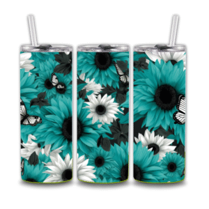 Green and White Floral