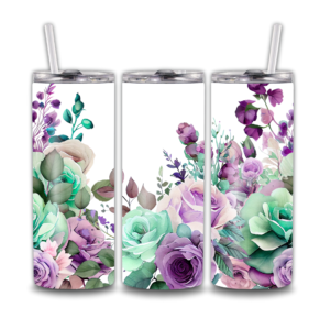 Purple and Green Floral