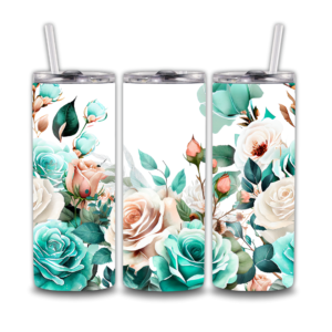 Green and Cream Floral