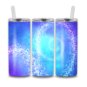 Blue and Green Glitter Ombre