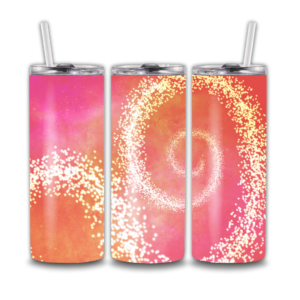 Pink and Orage Glitter Ombre