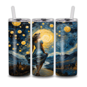 Woman Walking in the Moon Light