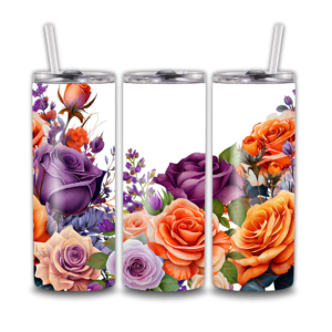 Orange and Purple Floral